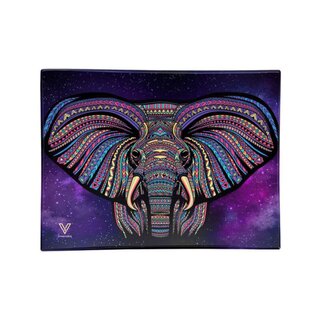 Glass Rolling Tray - Elephant (16cm x 12cm)