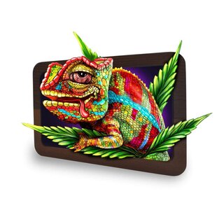 3D Wood Rolling Tray - Cloud 9 Chameleon (30cm x 17.8cm)