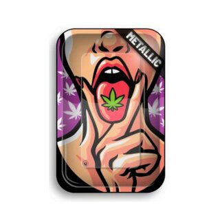 Rolling Tray - 420 Girl Metallic (27.5cm x 17.5cm)