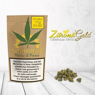 Sonnenfeld CBD - ZitronGold Glashaus Minis (CHF 24.90/17g)