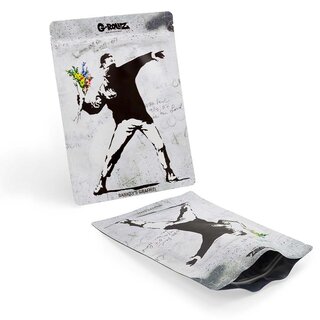 Banksy Bag - Flower Thrower (20cm x 30cm)