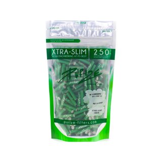 Purize Aktivkohlefilter Xtra Slim 6mm - green (250 Stk.)