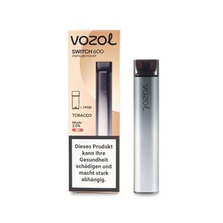 Vozol - Switch 600 Kit (2ml) Black-Silver & Tobacco