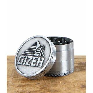 GIZEH Alu Grinder 4-teilig - Silber (50mm)