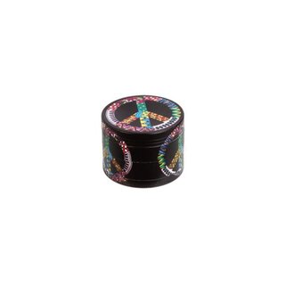 Grinder Alu Peace and Love 4-teilig 50mm Muster 6