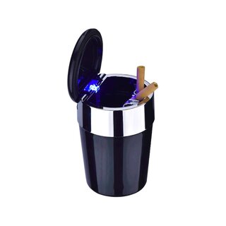 Auto Aschenbecher Metallic mit LED