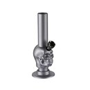 Bong Mini Skull Silikon 15cm Silber